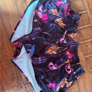 lululemon athletica Floral Athletic Shorts - Black and Pink